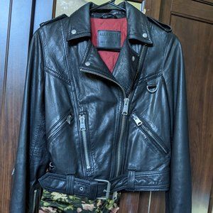 All Saints Gidley Leather Biker Jacket